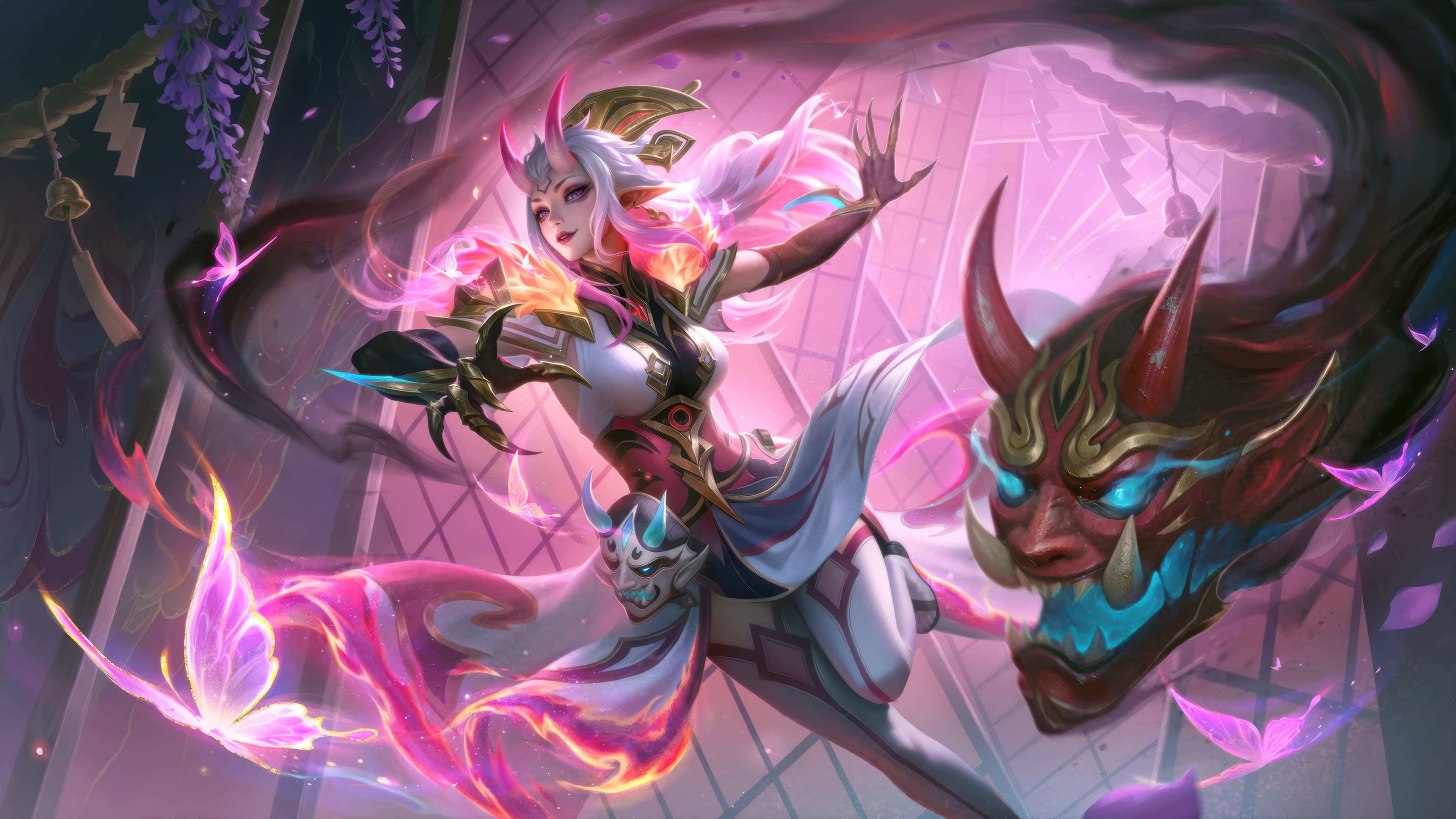 Selena Mlbb Hannyas Vengeance Skin Splash Art 4k